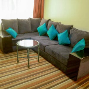 sitting area Executive Suite—the Clarion hotel.